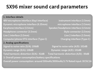 Mic Podcast Mix Audio 48V Carte Son Équipement de <span class=keywords><strong>Studio</strong></span> d'<span class=keywords><strong>enregistrement</strong></span> à domicile en direct Connexion sans fil Prise en charge du changement de <span class=keywords><strong>voix</strong></span> 2 Microphone - Product Image 5