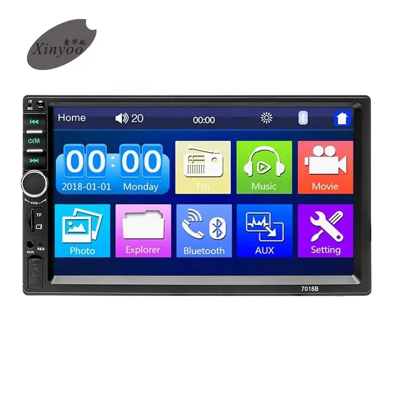 Xinyoo-reproductor de audio MP5 Universal para coche, radio con vídeo, USB, Mirror Link, 7018B, 2 DIN, 7 pulgadas, precio de fábrica