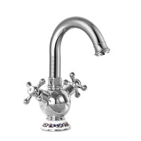 Laiton rétro lumière luxe Antique Double poignée ménage évier de cuisine robinet bassin de légumes froid et chaud résistant aux éclaboussures B1570