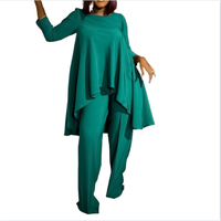 Ensemble de mode deux pièces grande taille pour femme, style pantalon et robe, pour le commerce extérieur