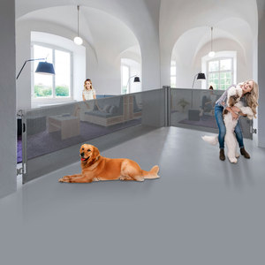 Barrière de sécurité rétractable double en maille pour bébé et chien, pour porte intérieure, <span class=keywords><strong>escalier</strong></span>, <span class=keywords><strong>protection</strong></span> durable, design multifonctionnel - Product Image 3