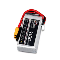 بطارية ليثيوم بوليمر بالجملة OEM 4S 1100mAh 25C لقطع غيار النماذج التي يتم التحكم بها عن بعد، معتمدة من CE FCC ROHS MSDS، تفريغ مستقر