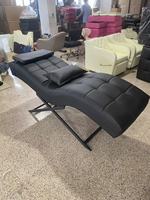 Meubles de salon de beauté modernes, lit pour sourcils entièrement noir, tête réglable, lit incurvé pour les yeux, lit cosmétique pour les cils pour salon de beauté