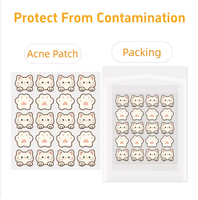 Patchs Hydrocolloïdes Anti-Acné Multi-Formes aux Huiles Essentielles, Couvre-Boutons Invisibles en Forme de Chat, Certifiés CE, Vente en Gros, Soins du Visage