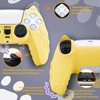 Étui de protection en silicone pour manette PS5, accessoires pour console de jeu, antidérapant, doux, avec oreilles de chat, housse de protection pour manette