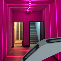 Lampe murale d'extérieur étanche en aluminium pour couloir d'hôtel, design triangulaire trapézoïdal, LED pour fenêtre et cadre de porte