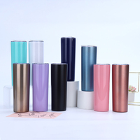 20oz dinding ganda baja tahan karat warna Matte mug Tumbler perjalanan sublimasi Tumbler Usa engravable Tumbler gelas minum