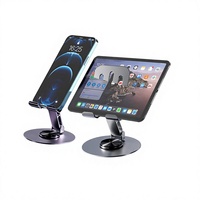 Support de téléphone portable pliable en aluminium et acier inoxydable usiné CNC avec logo personnalisé LongCheng pour promotion de cadeaux