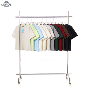 T-shirts pour hommes à col rond, manches courtes, coupe ample, en coton de haute qualité, couleur unie, impression de logo et de motifs personnalisés disponible - Product Image 1