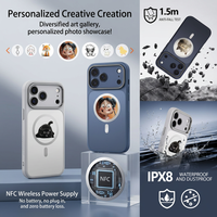 Étui de téléphone personnalisé magnétique imperméable et résistant aux chocs avec écran numérique NFC à encre électronique 2 couleurs sans empreintes digitales pour la série 17