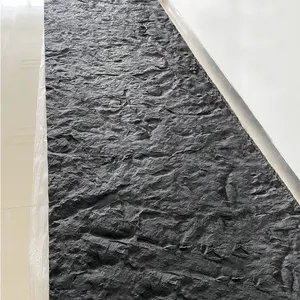 Factory Direct Black Split Rock Wall Panel Flexible Stone Panel Wall Cladding For KTV Bars