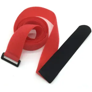 Sticky Luggage Tag Loop Strap Soft Hook And Loop Fabric Tape Belt Buckle