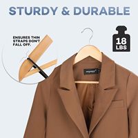 Cintres en bois de qualité supérieure, lot de 80, antidérapants, robustes, rotatifs, forme triangulaire, pour manteaux, costumes, vestes, pantalons, utilisation en armoire, Chine