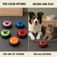 Jouet interactif en ABS avec bouton-poussoir et enregistreur vocal pour animaux de compagnie, avec boîte à sons électronique pour l'entraînement des chiens et des chats et la communication à domicile