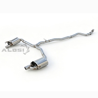 Knalpot Catback Stainless Steel untuk Mercedes-Benz C200 C250 C300 W205 2.0T 2014-2018 High Flow 200 Cell Catalyst
