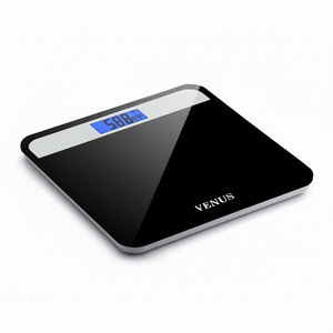 ความจุ180กก. จอแสดงผล LCD ดิจิตอลความแม่นยำสูงในห้องน้ำแพลตฟอร์มกระจกนิรภัยทนทานแบตเตอรี่ชั่งน้ำหนักส่วนบุคคล - Product Image 1