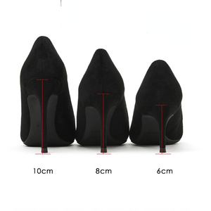 Chaussures de bureau au design simple 6CM/8CM/10CM, talons uniques en daim de luxe pour femmes - Product Image 6