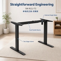 Prix usine – Cadre de bureau ergonomique en fer à moteur unique, hauteur réglable en 2 niveaux, double barre transversale, moteur externe, usage commercial