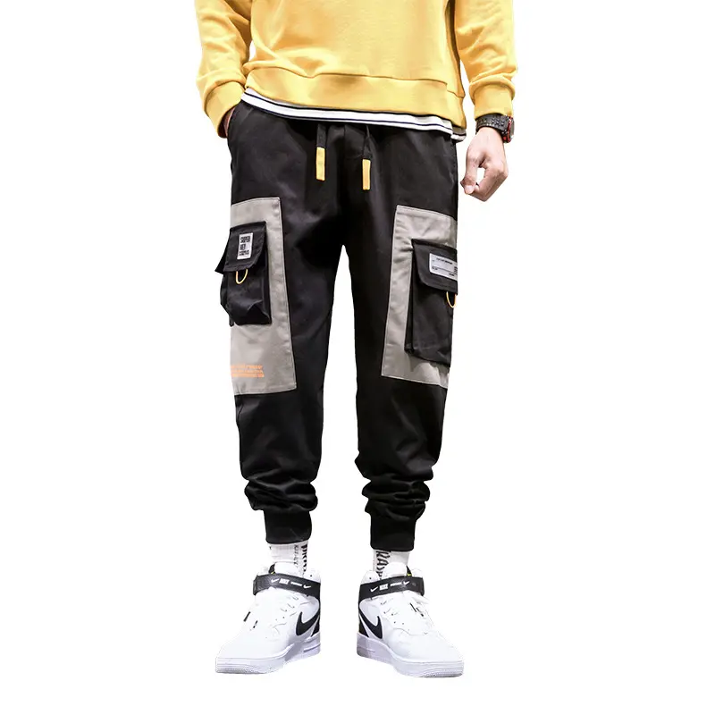 Pants men's Korean version of the trend of 2020 fall and winter new casual trousers loose cargo pants overalls drawstring
