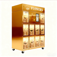 Distributeur automatique de fleurs AIT haut de gamme, élégant, style Dubaï, écran tactile 22 pouces, refroidissement par compresseur, gestion basée sur le cloud, multiple