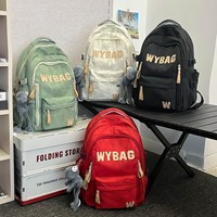 Ransel Denim Siswa SMP SMA yang Sangat Bergaya Versi Korea Tas Laptop Sederhana Modis untuk Perjalanan Luar Ruangan