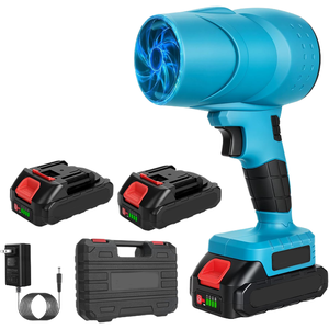 Souffleur à feuilles sans fil 20V - 150 MPH 400 CFM, moteur à balais, 2 vitesses réglables, batterie <span class=keywords><strong>3</strong></span>.0Ah, acier inoxydable pour maison, jardin, pelouse - Product Image 1