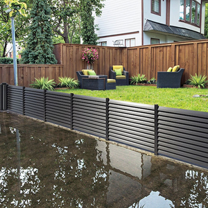 Extension de hauteur pour clôture <span class=keywords><strong>à</strong></span> lattes en aluminium pour l'intimité, panneaux de clôture <span class=keywords><strong>à</strong></span> lames verticales en aluminium avec éléments décoratifs pour poteaux - Product Image 3