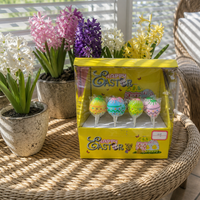 Sucettes d'œufs de Pâques en gros 12g, bonbons durs peints à la main, saveurs de fruits assorties, friandises festives pour paniers-cadeaux de fêtes