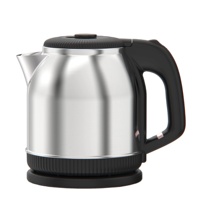Bouilloire électrique en acier inoxydable de 1,8 L, 1500 W, chauffe rapide, chauffe-eau portable, arrêt automatique, base rotative à 360 degrés pour la maison et le bureau