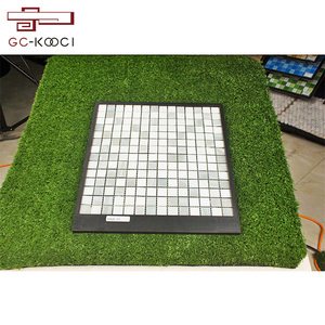 Carrelage de mosaïque en <span class=keywords><strong>verre</strong></span> poli, <span class=keywords><strong>blanc</strong></span> et gris, texture givrée, piscine, 9 pièces - Product Image 6