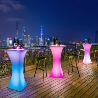 Table à barre lumineuse LED rechargeable nouveau mobilier à changement de couleur dégradé pour les fêtes de club KTV et les tables de cocktail de mariages