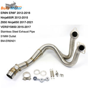 Sistema de Escape Completo para Motocicleta Kawasaki <span class=keywords><strong>ER6N</strong></span> ER6F Ninja650R Z650 Ninja650 VERSYS650 con Tubo Colector de Escape 2012 - 2021 - Product Image 2