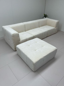 Sofá de Tela Minimalista Moderno Italiano JJY-048, Conjunto Modular Simple en Esquina para Salas de Estar Pequeñas y Grandes, con Función Reclinable - Product Image 4