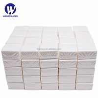 Serviettes en papier écologiques biodégradables en pâte de bois vierge blanches pliées en Z/N, 1 pli, multi-plis