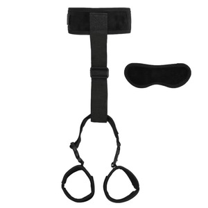 Conjunto de Restricciones BDSM de Cuello a Muñeca, Esposas Ajustables para las Manos, Collar, Antifaz, Juguetes Sexuales para la Cama, Suministro al <span class=keywords><strong>por</strong></span> Mayor, Negro, Alta Calidad - Product Image 2