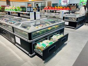 Hot Bán Tự Động Rã Đông Thương Mại Siêu Thị Lạnh Kết Hợp Hiển Thị Đảo Tủ Đông Với Ngăn Kéo Không Gian Lưu Trữ - Product Image 5