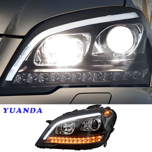 Adapté aux phares avant ML W164 2010-2011, compatible avec la modification des phares <span class=keywords><strong>Mercedes</strong></span> 09-12, feux de jour LED. - Product Image 1
