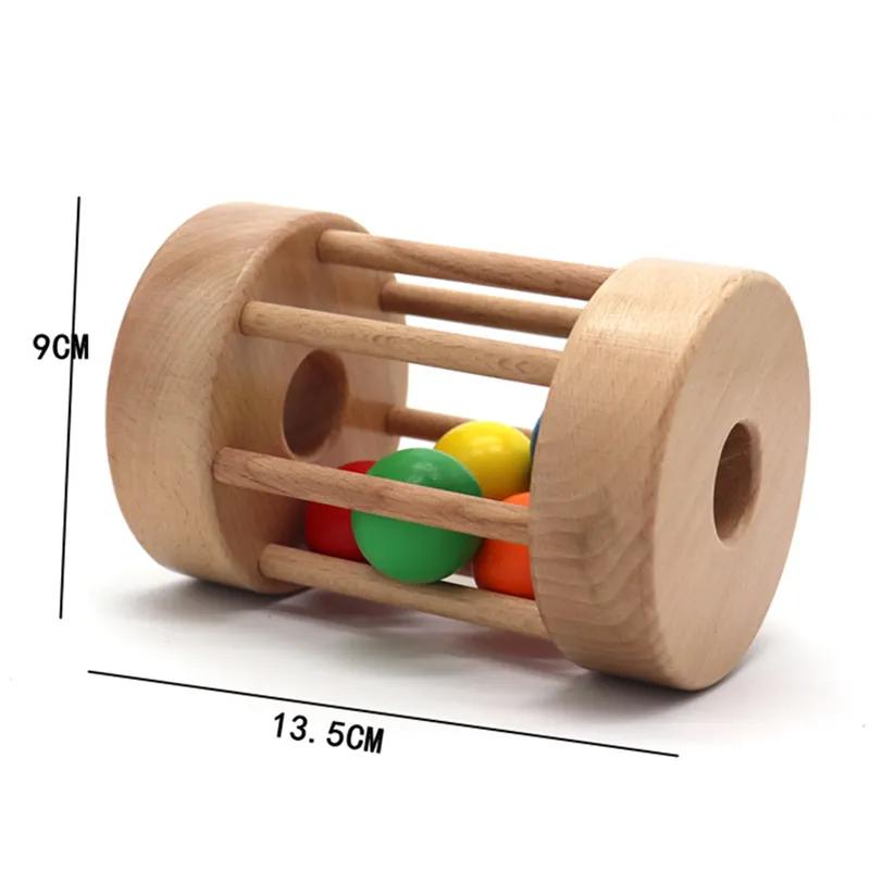 Educational Montessori Toys Rolling Drum Toddler Baby Wood Other Montessori Learning Materials
