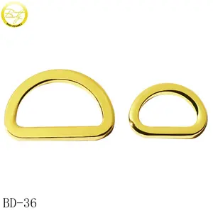 Handbag hardware fittings wholesale d ring buckle zinc alloy gold logo blanks metal ring accessory for purse