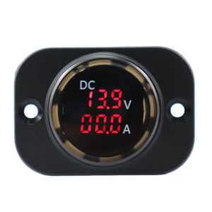เครื่องวัดแรงดันไฟฟ้าดิจิทัลขนาดเล็กแบบแผงหน้าปัด LED, เครื่องวัดแรงดันไฟฟ้าแอมมิเตอร์และแอมป์มิเตอร์ดิจิตอลสำหรับรถยนต์ - Product Image 1