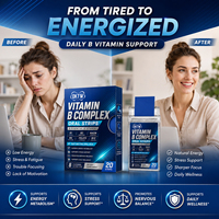OKTW Vitamine B Complexe en Bandelettes Orales 8-en-1 Mélange de Vitamines à Dissolution Rapide Pour Usage Quotidien en Déplacement Complément Nutritionnel Nerveux et Métabolique