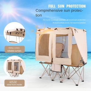 <span class=keywords><strong>Chaise</strong></span> lune double pliable Highwin <span class=keywords><strong>avec</strong></span> <span class=keywords><strong>auvent</strong></span> Oxford intégré, design moderne pour le camping en plein air, la plage et la pêche - Product Image 4