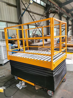 Plateforme élévatrice à ciseaux grande taille, chariot élévateur électrique, tables élévatrices avec vitesse de levage de 4-6 m/min et garantie de 2 ans