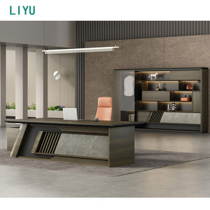 Juego de escritorio y silla de oficina de lujo de estilo moderno Liyu Boss Manager Executive <span class=keywords><strong>Office</strong></span> <span class=keywords><strong>Furniture</strong></span> - Product Image 2