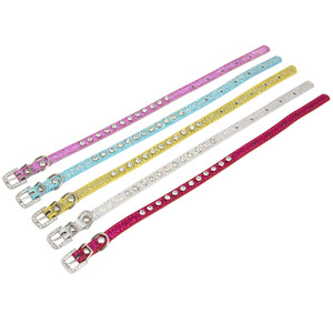 Collar de gato de moda con diamantes de imitación brillantes-Lindo collar de gato para mascotas Accesorio de collar ajustable para mascotas para gatos y perros - Product Image 3