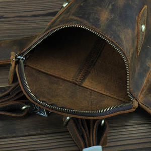 Mochila de Cuero Crazy Horse Retro Andong, Estilo Simple con Cabeza de Toro, de Cuero Vacuno Genuino, para Motocicleta, para Hombre y Mujer - Product Image 3