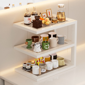 Multi Tiered <b>Desktop</b> Storage <b>Shelf</b> 3 Floors Rectangle Standing Type Durable Multipurpose Organizer for Kitchen Bedroom Bathroom - Product Image 1