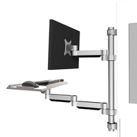 Bras de moniteur en alliage d'aluminium et plastique robuste Meisonic T3-ME2, support mural pour écran LCD avec capacité de charge de 8 kg