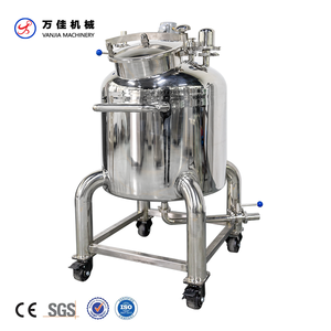 500L Stainless Steel 304/316L <strong>Single</strong> Layer Movable Storage Tank With Open Lid for Cosmetic Oil Cream Water Shampoo - Product Image 3