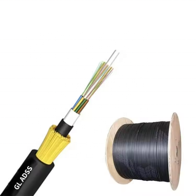 Outdoor Aerial ADSS Cable G652d Sm Single Jacket Fiber 6/8/12/24/48/72/96/144 Core ADSS Fiber Optic Cable